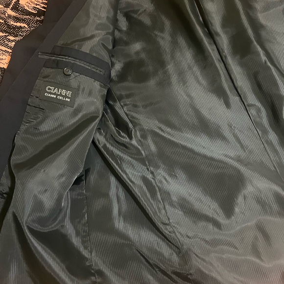 Gianni 100% wool sophisticated Black Men's Double-Breasted Blazer - Picture 4 of 6